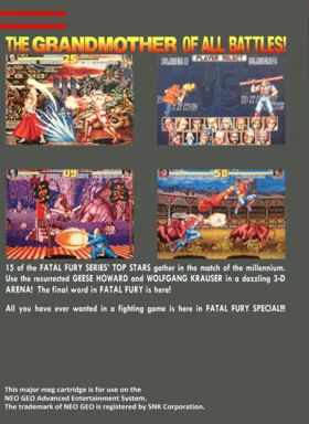 Fatal Fury Special / Garou Densetsu Special (set 2) box cover back